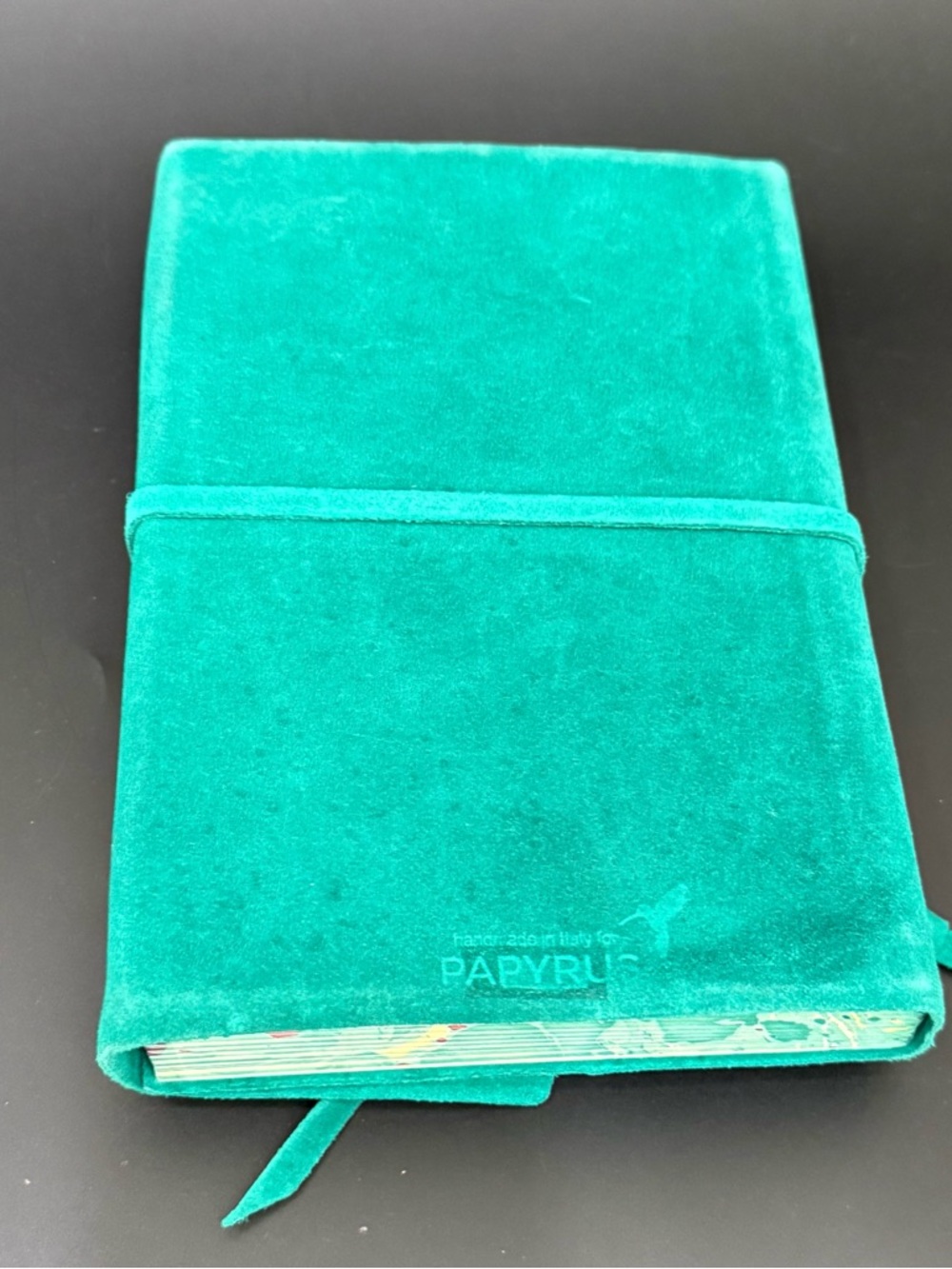 PAPYRUS Luxurious Italian Teal Green Suede Leather Journal Diary Notebook - Picture 5 of 16